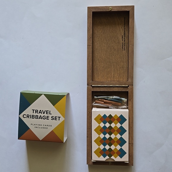 Travel Cribbage Game Playing Cards Included - Picture 2 of 3